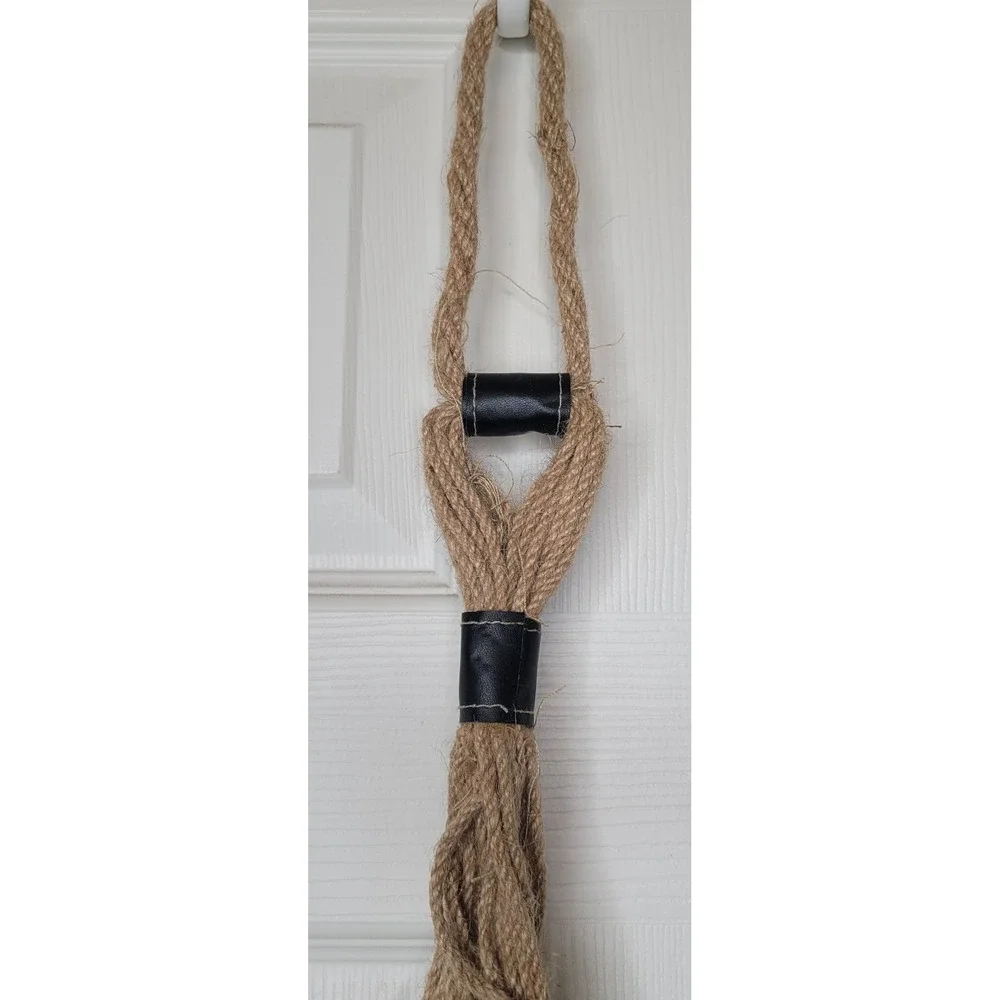 Rustic 5 Hanging Bells Gold Metal Bells w/ Jute Rope‎ Distressed Holidays Decor